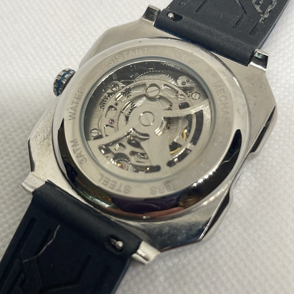 Men’s Silver Skeleton Mechanical Watch - Picture 3 of 9